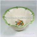 handpainted ceramic fruit salad bowl